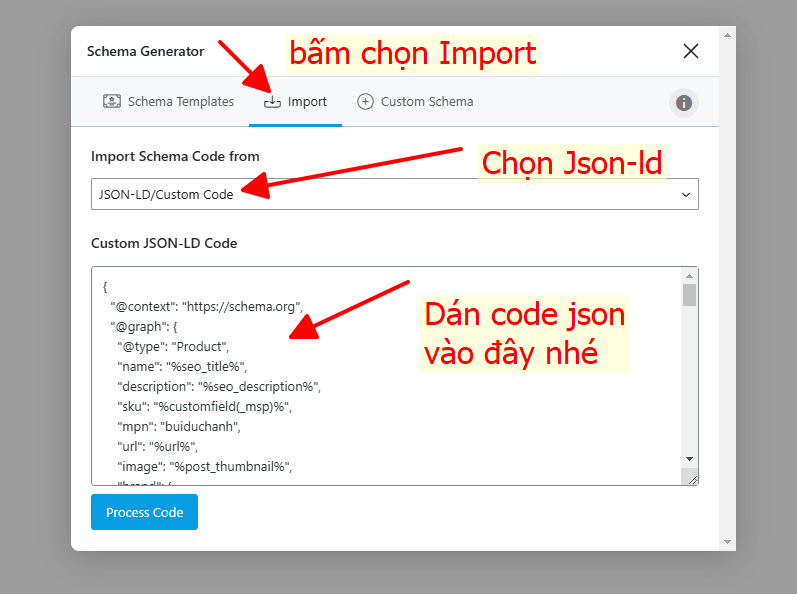 Sau khi chèn code xong nhớ set thêm điều kiện hiển thị